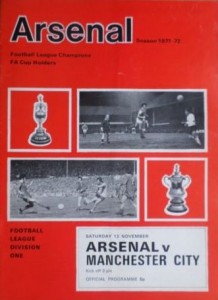 Arsenal v Manchester City 1971/72