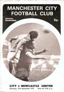 Manchester City v Newcastle United 1971/72