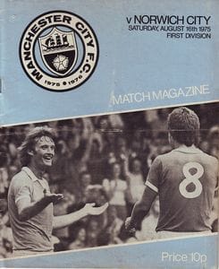Manchester City v Norwich City 1975/76