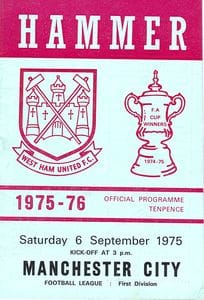 West Ham United v Manchester City 1975/76