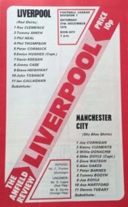Liverpool v Manchester City 1975/76