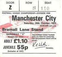 Sheffield United v Manchester City 1973/74