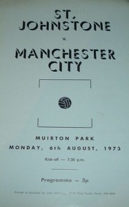 St Johnstone v Manchester City Friendly 1973/74