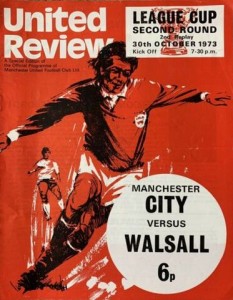 Manchester City v Walsall League Cup 2nd Round 2nd Replay 1973/74