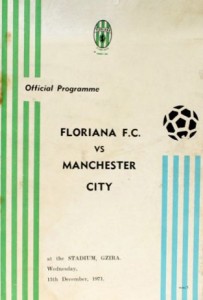 Floriana v Manchester City Friendly 1971/72