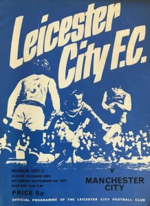 Leicester City v Manchester City 1971/72