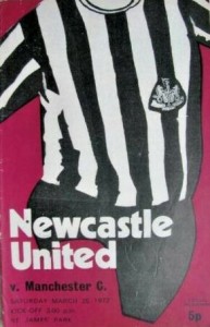 Newcastle United v Manchester City 1971/72