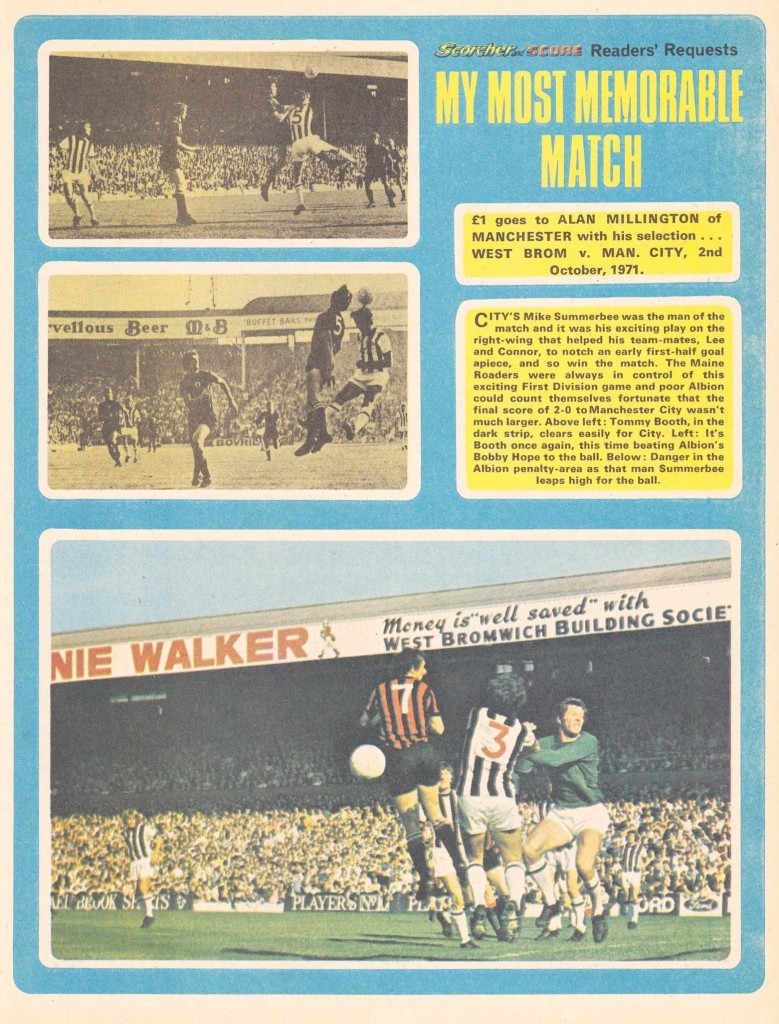 West Bromwich Albion v Manchester City 1971/72