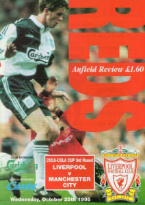 Liverpool v Manchester City Coca Cola Cup 3rd Round 1995/96