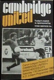 Cambridge United v Manchester City 1983/84