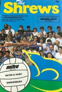Shrewsbury Town v Manchester City 1983/84