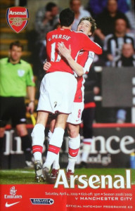 Arsenal v Manchester City 2008 to 09