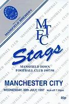 Mansfield Town v Manchester City friendly 1997/98