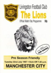 Livingston v Manchester City friendly 1997/98
