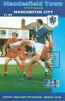 Macclesfield Town v Manchester City friendly 1997/98