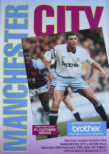 Manchester City v Aston Villa 1991/92