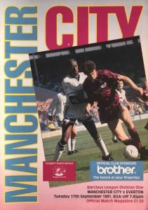 Manchester City v Everton 1991/92