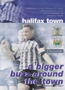 Halifax Town v Manchester City friendly 1999/2000