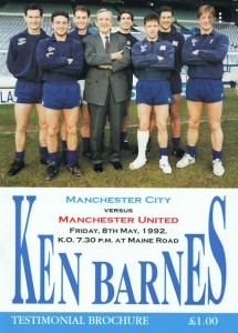 Manchester City v Manchester United Ken Barnes Testimonial 1991/92