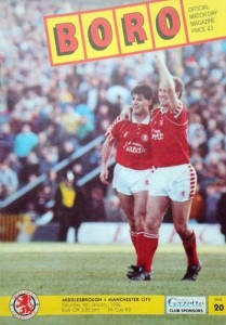 Middlesbrough v Manchester City FA Cup 3rd Round 1991/92