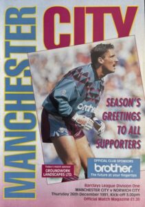 Manchester City v Norwich City 1991/92