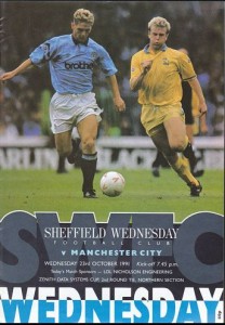 Sheffield Wednesday v Manchester City Zenith Data Systems Trophy 1991/92