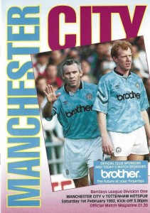 Manchester City v Tottenham Hotspur 1991/92