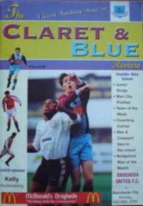 Drogheda United v Manchester City friendly 2000/01