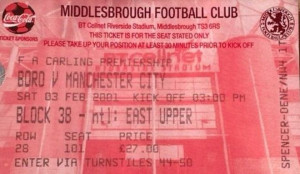 Middlesbrough v Manchester City 2000/01