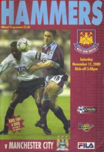 West Ham United v Manchester City 2000/01