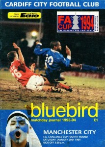 Cardiff City v Manchester City FA Cup 4th Round 1993/94