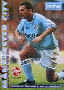 Manchester City v Nottingham Forest Coca Cola Cup 4th Round Replay 1993/94