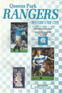Queens Park Rangers v Manchester City FA Cup 4th round 1992/93