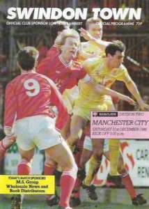 Swindon Town v Manchester City 1988/89