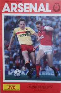Arsenal v Manchester City Littlewoods Cup 3rd Round 1986/87