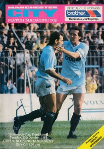 Manchester City v Nottingham Forest League Cup 3rd Round 1987/88