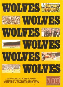 Wolverhampton Wanderers v Manchester City Littlewoods Cup 2nd Rd 2nd Leg 1987/88