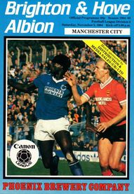 Brighton And Hove Albion v Manchester City 1984/85