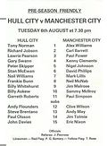 Hull City v Manchester City friendly 1985/86