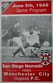 San Diego Nomads v Manchester City friendly 1985/86