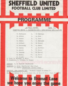 Sheffield United v Manchester City Friendly 1982/83