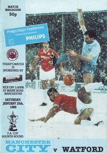 Manchester City v Watford FA Cup 4th Round 1985/86
