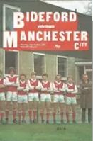 Bideford Town v Manchester City friendly 1981/82