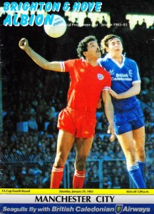 Brighton and Hove Albion v Manchester City FA Cup 4th Round 1982/83