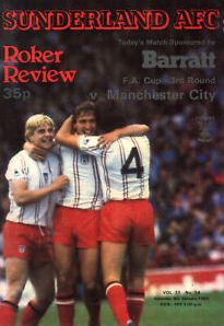 Sunderland v Manchester City FA Cup 3rd Round 1982/83