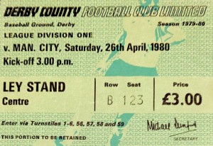 Derby County v Manchester City 1979/80