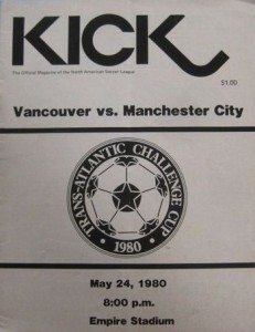 Vancouver Whitecaps v Manchester City Trans-Atlantic Challenge Cup 1979/80