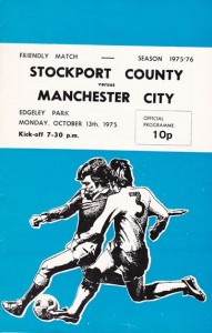Stockport County v Manchester City friendly 1975/76