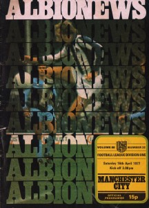 West Bromwich Albion v Manchester City 1976/77