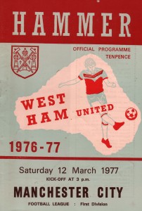 West Ham United v Manchester City 1976/77